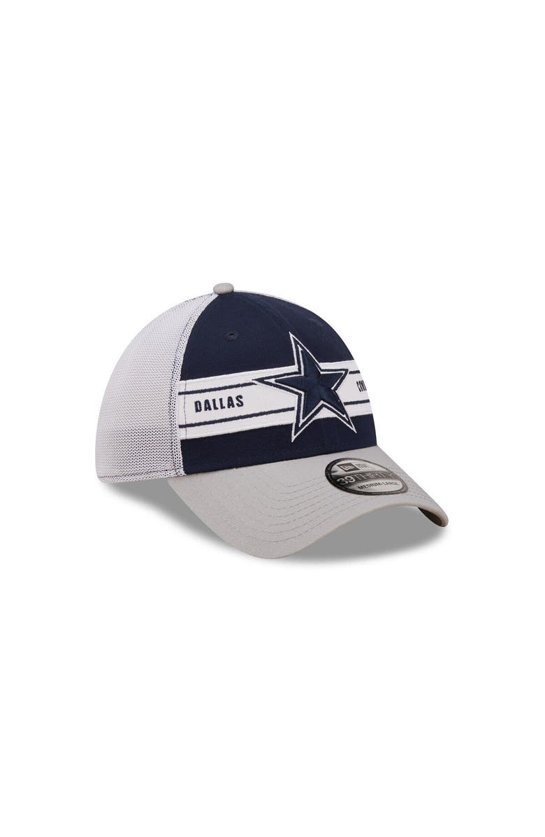 New Era Men's New Era Navy/Silver Dallas Cowboys Team Banded 39THIRTY Flex Hat, Alternate, color,