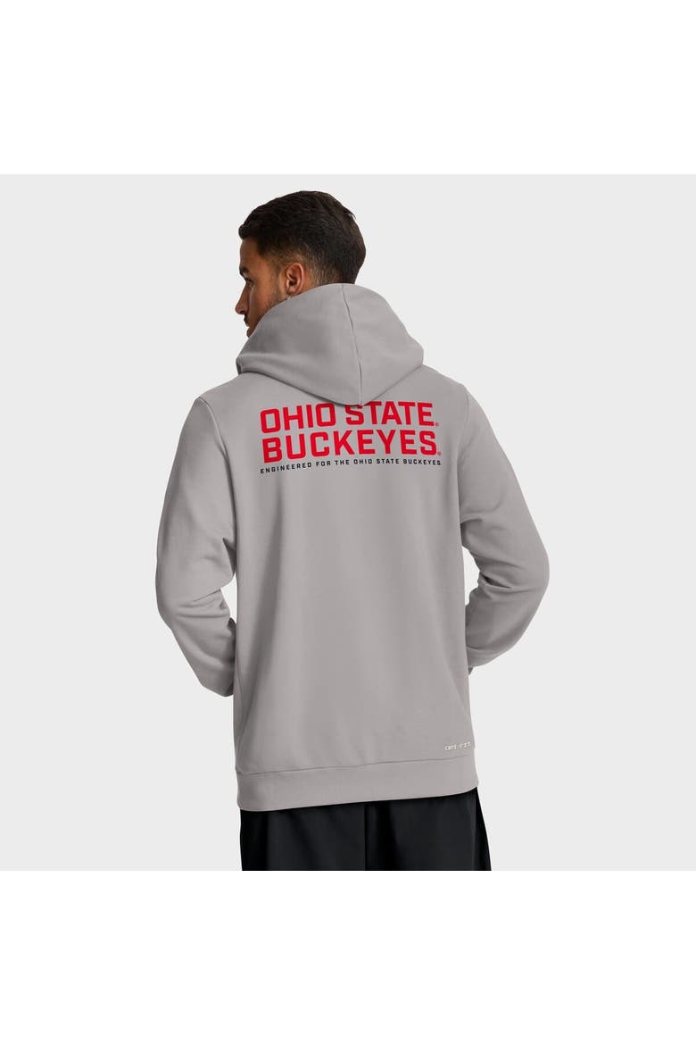 Men's Nike Gray Ohio State Buckeyes 2025 Sideline Standard Issue Dri-FIT Full-Zip Hoodie, Alternate, color, Gray