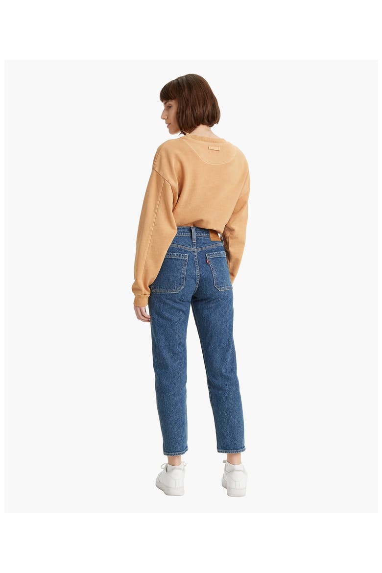 Levi's® Wedgie High Waist Crop Straight Leg Jeans, Alternate, color, MIDDLE SISTER