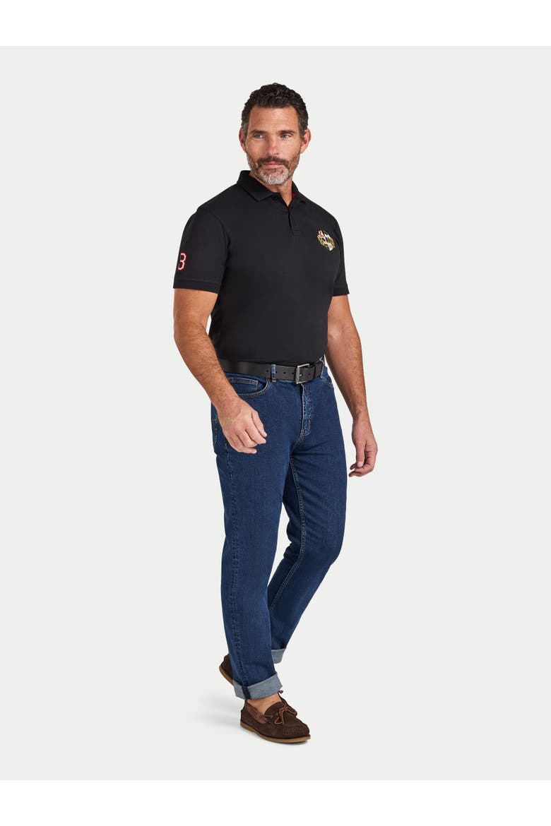 Crest Polo Shirt, Alternate, color, Black