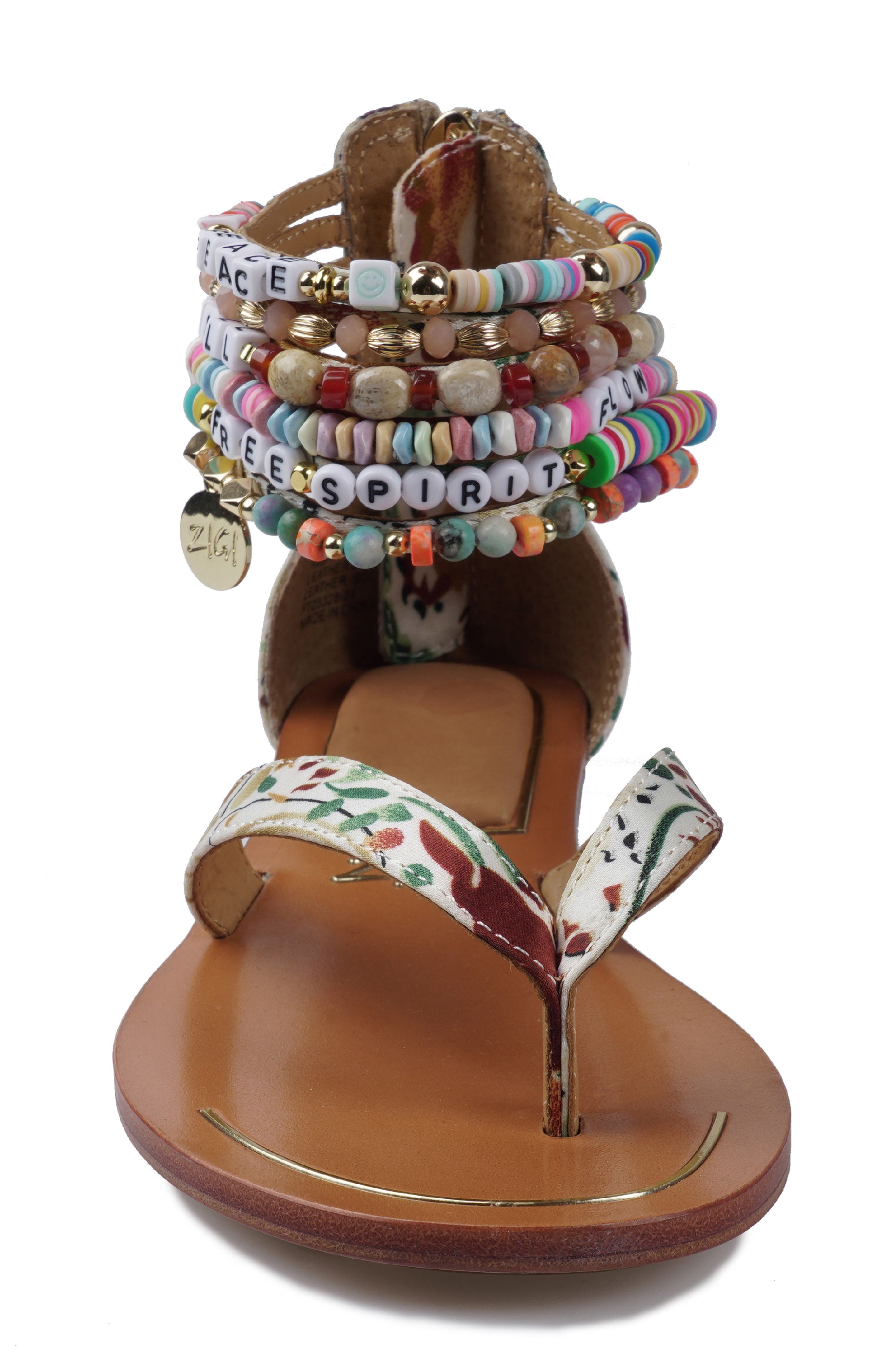 ZIGI Fabella Ankle Strap Sandal, Alternate, color, Tan Multi Fabric