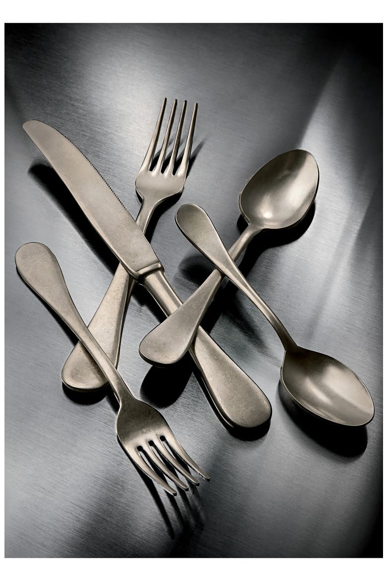 Distressed 5-Piece Place Setting, Alternate, color, DISTRESSED CHAMPAGNE