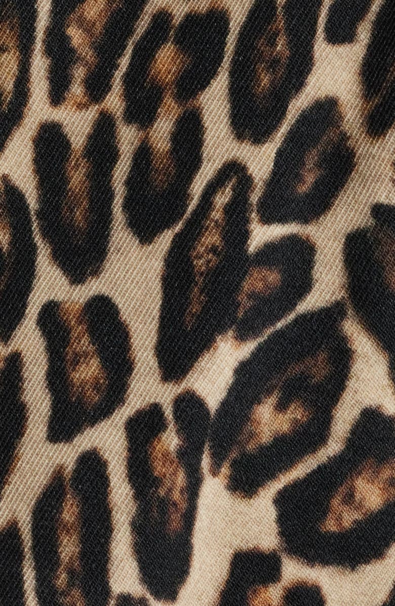 Theory Leopard Print Wool Blend Trench Coat, Alternate, color,