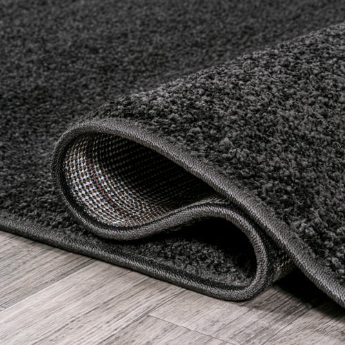 Jonathan Y Haze Solid Low-pile Area Rug In Onyx-black