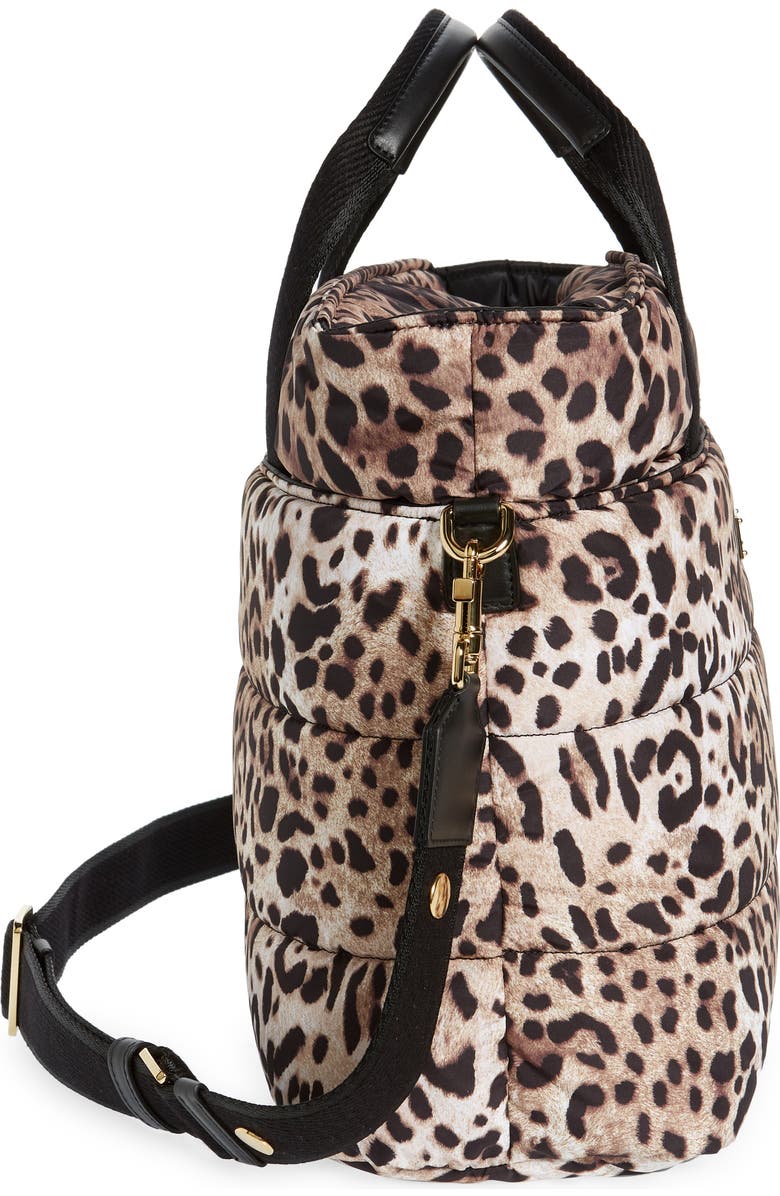 Dolce&Gabbana Leopard Print Diaper Bag, Alternate, color,