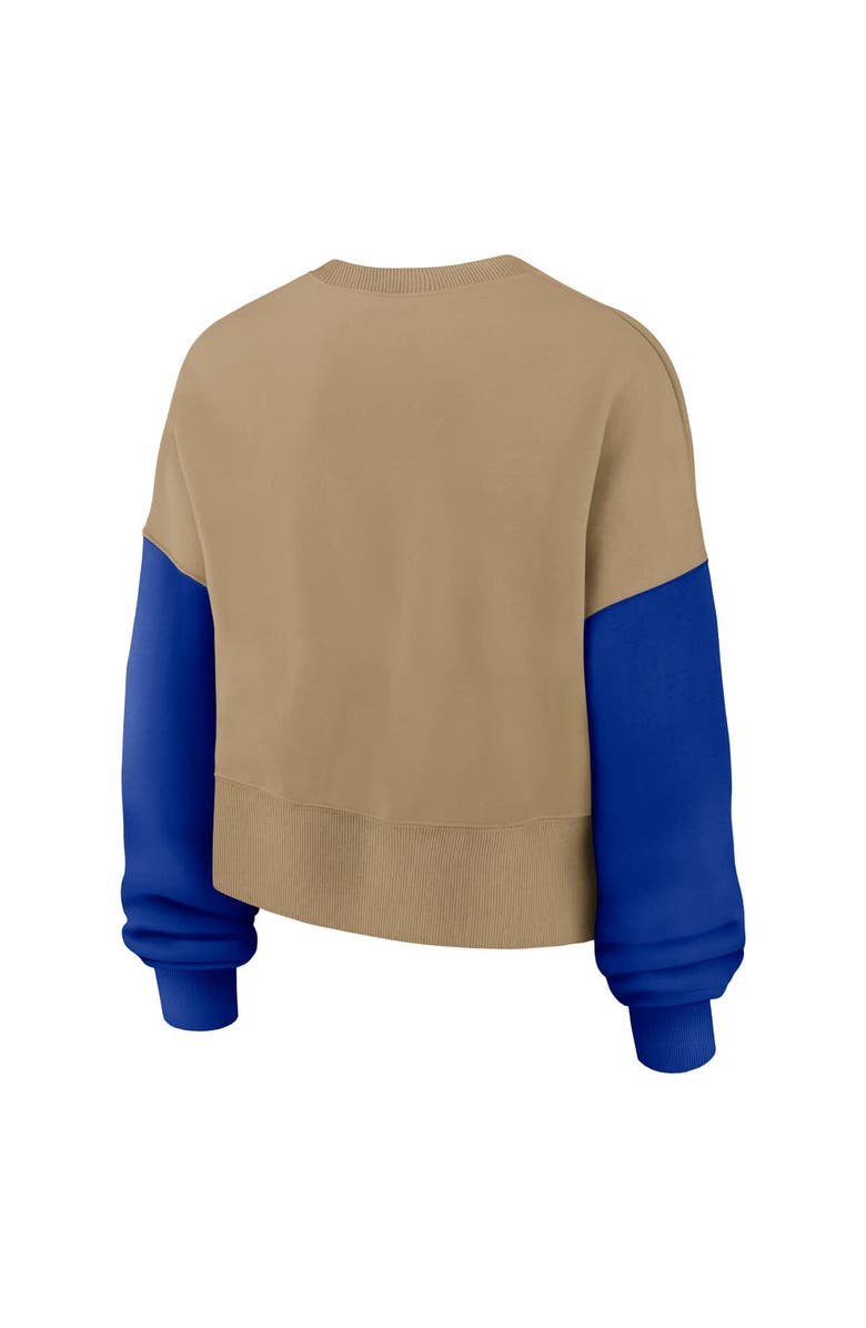 Nike Women's Nike Tan Dallas Cowboys Oversized Rewind Pullover Sweatshirt, Alternate, color, Tan