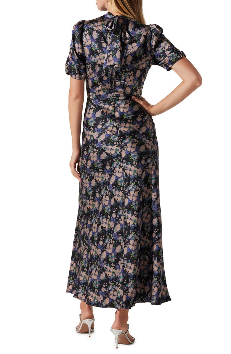 ASTR the Label Floral Mock Neck Maxi Dress, Alternate, color, 