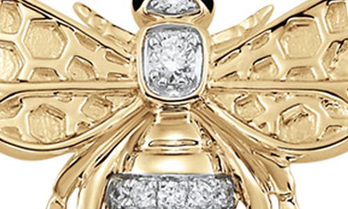 Sara Weinstock Queen Bee Diamond Charm In Yellow Gold