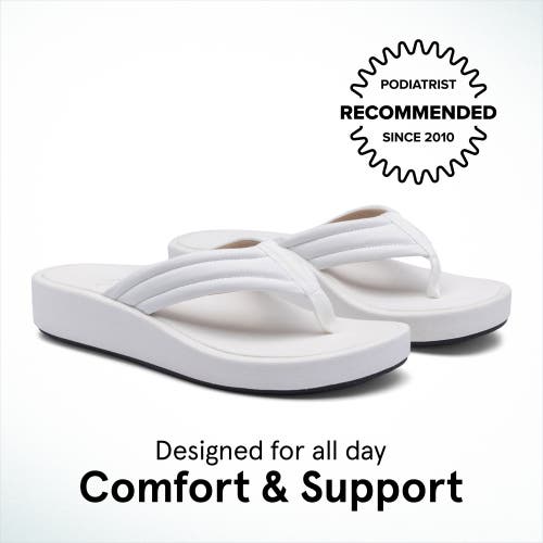 Abeo Paseo Thong Sandal In White - Regular