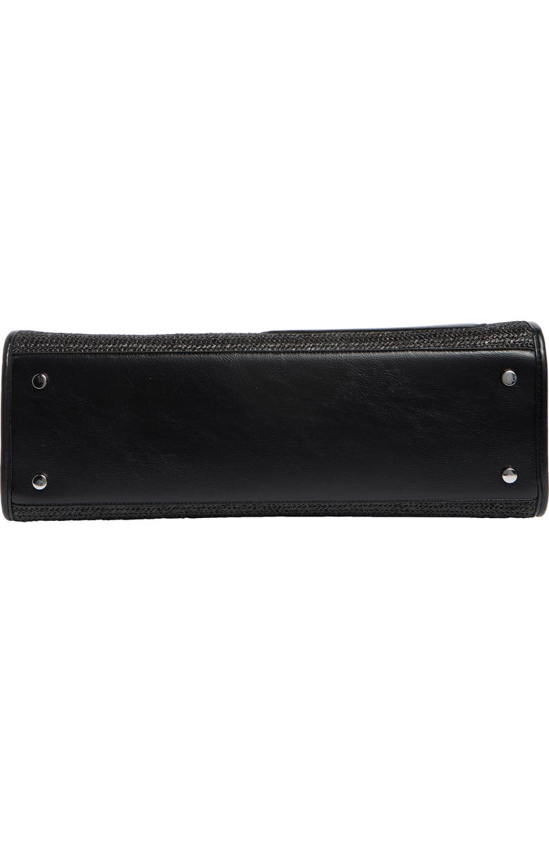 BCBG Straw Tote Bag, Alternate, color, Black