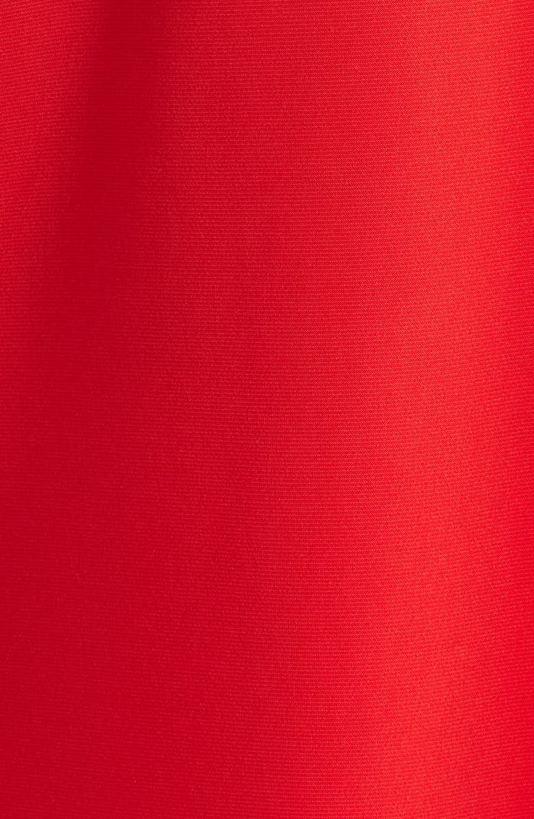 Anne Klein Pleat Neck Bell Sleeve Top, Alternate, color, Begonia Red