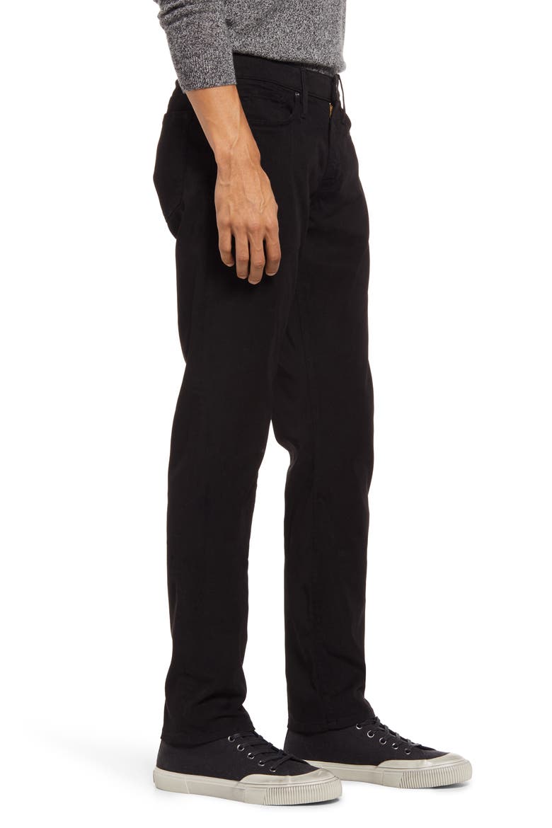 L'Homme Slim Fit Five-Pocket Twill Pants, Alternate, color, NOIR