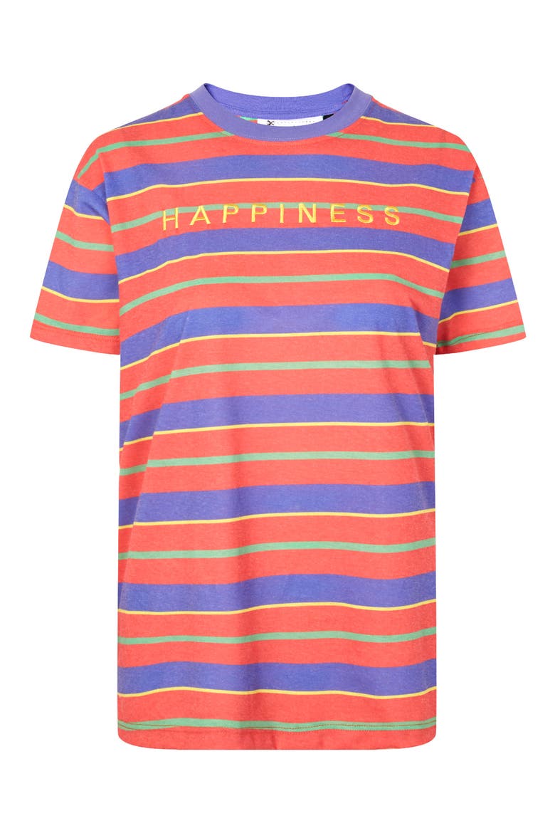 by Tee & Cake Happiness Stripe T-Shirt, Alternate, color, ORANGE MULTI