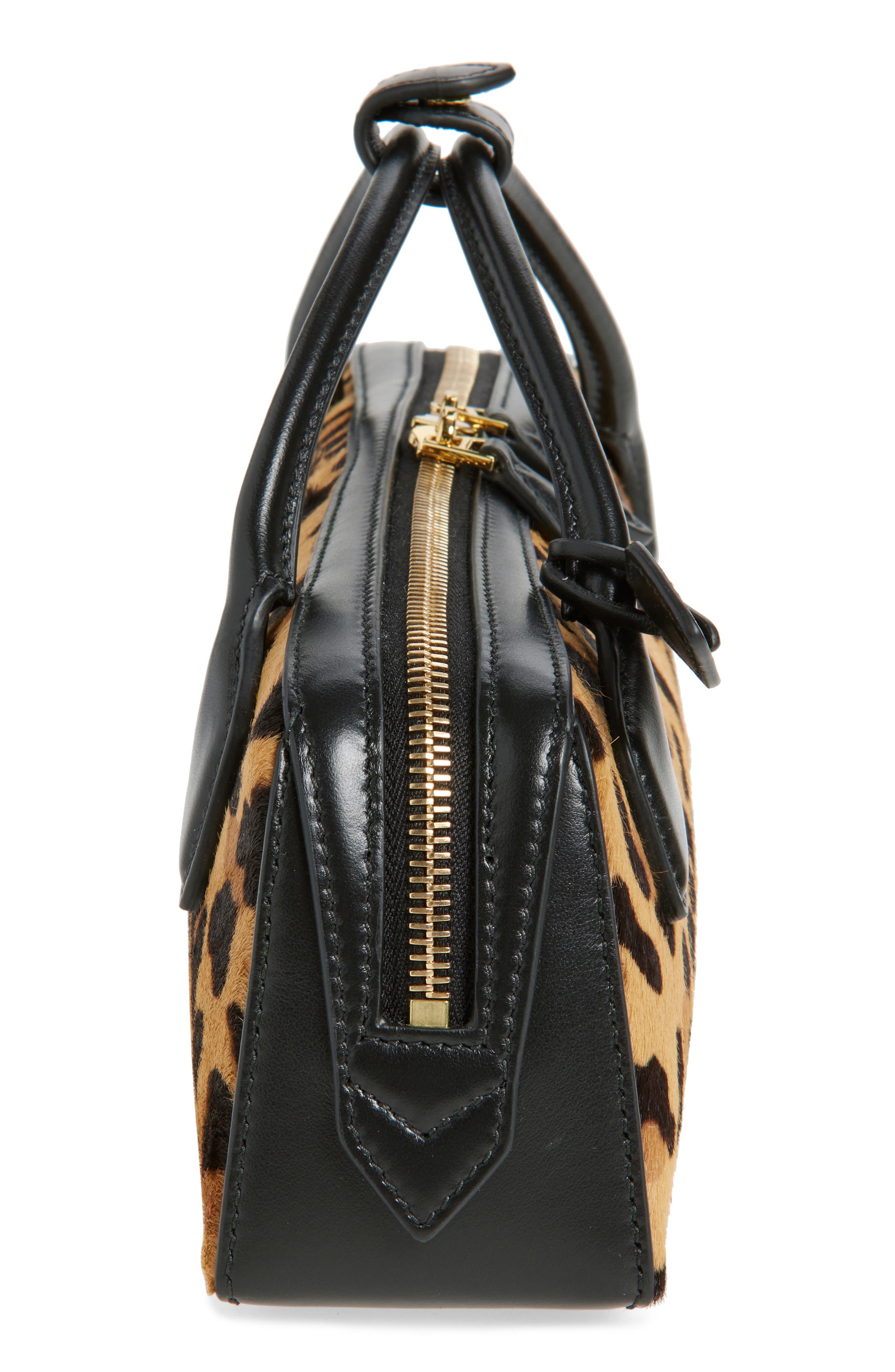 Alaïa Le Teckel Genuine Calf Hair East/West Clutch, Alternate, color, Brun Sepia