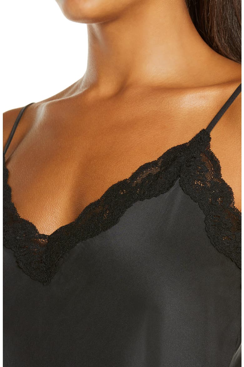 Pure Silk Chemise, Alternate, color, BLACK