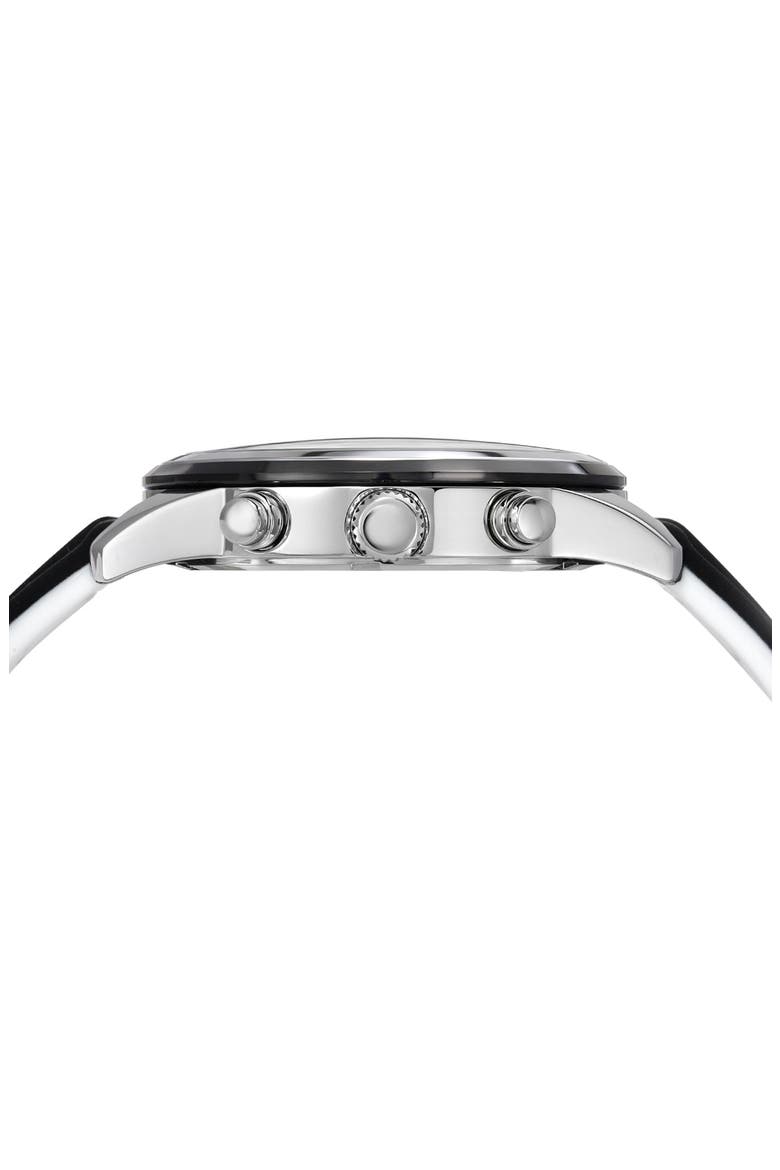 Arthur Chronograph Silicone Strap Watch, 44mm, Alternate, color, SILVER/BLACK/WHITE