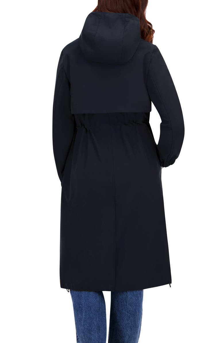 Tahari Amelia Hooded Coat, Alternate, color, Navy