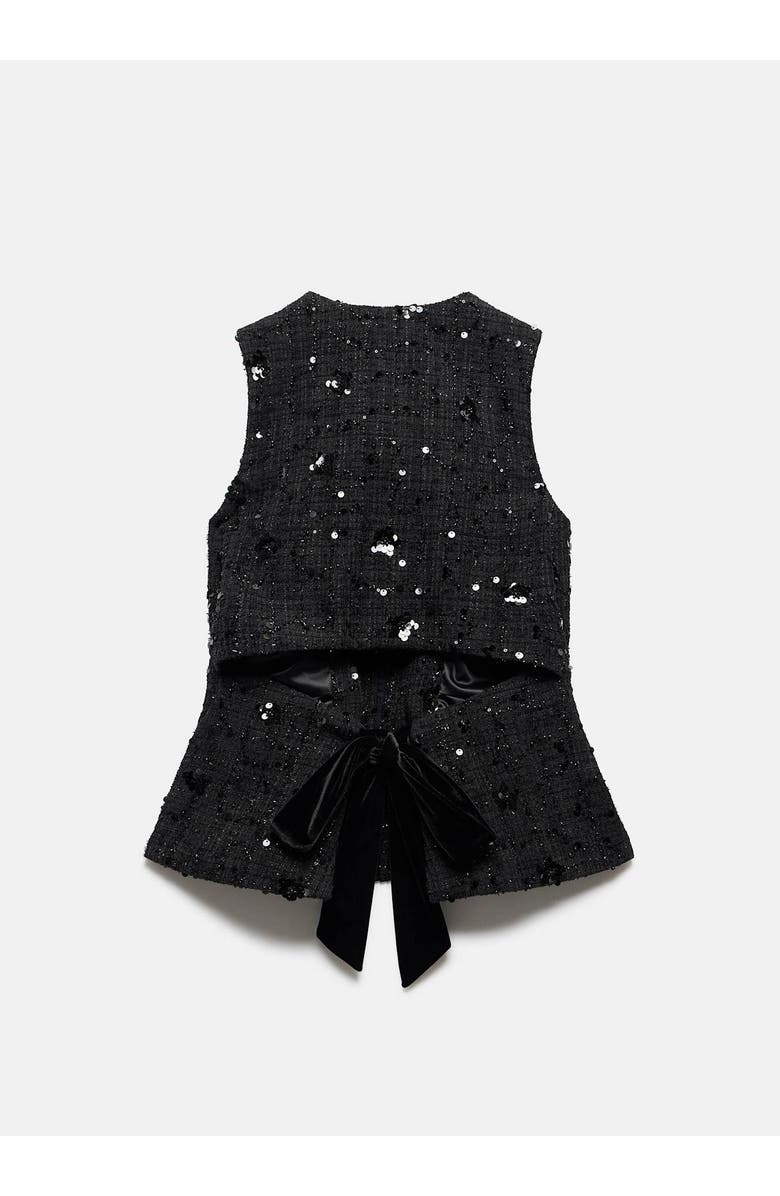 MINT VELVET Embellished Backless Waistcoat, Alternate, color, Black