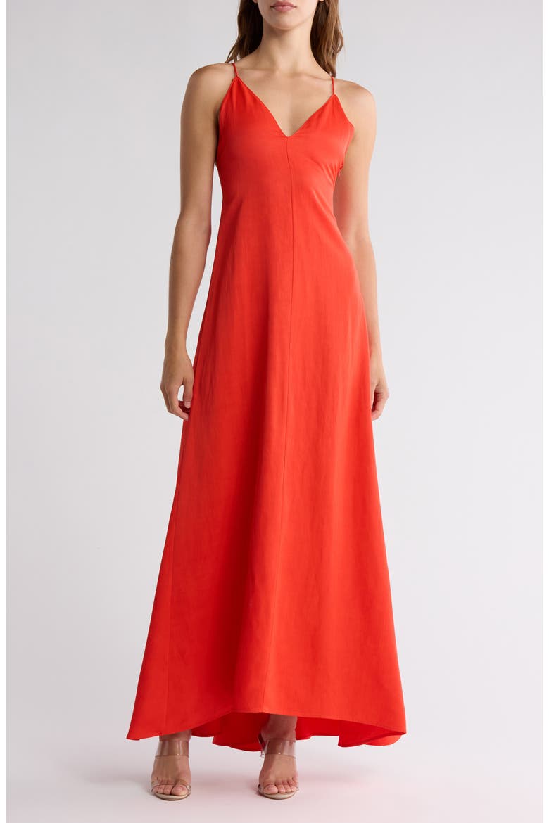 Josephine Cocktail Dress, Main, color, CHERRY TOMATO