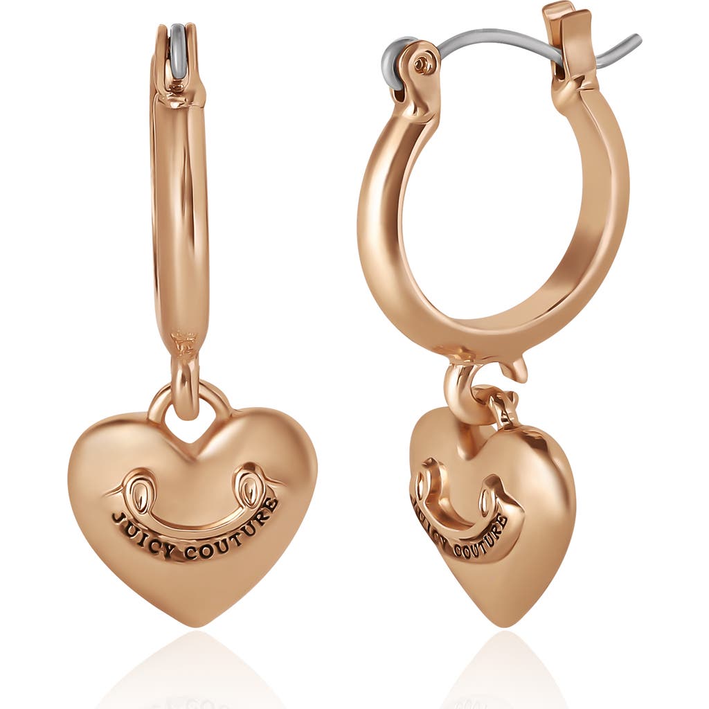 Juicy Couture Gold-Tone Heart Charm Hoop Earrings  product