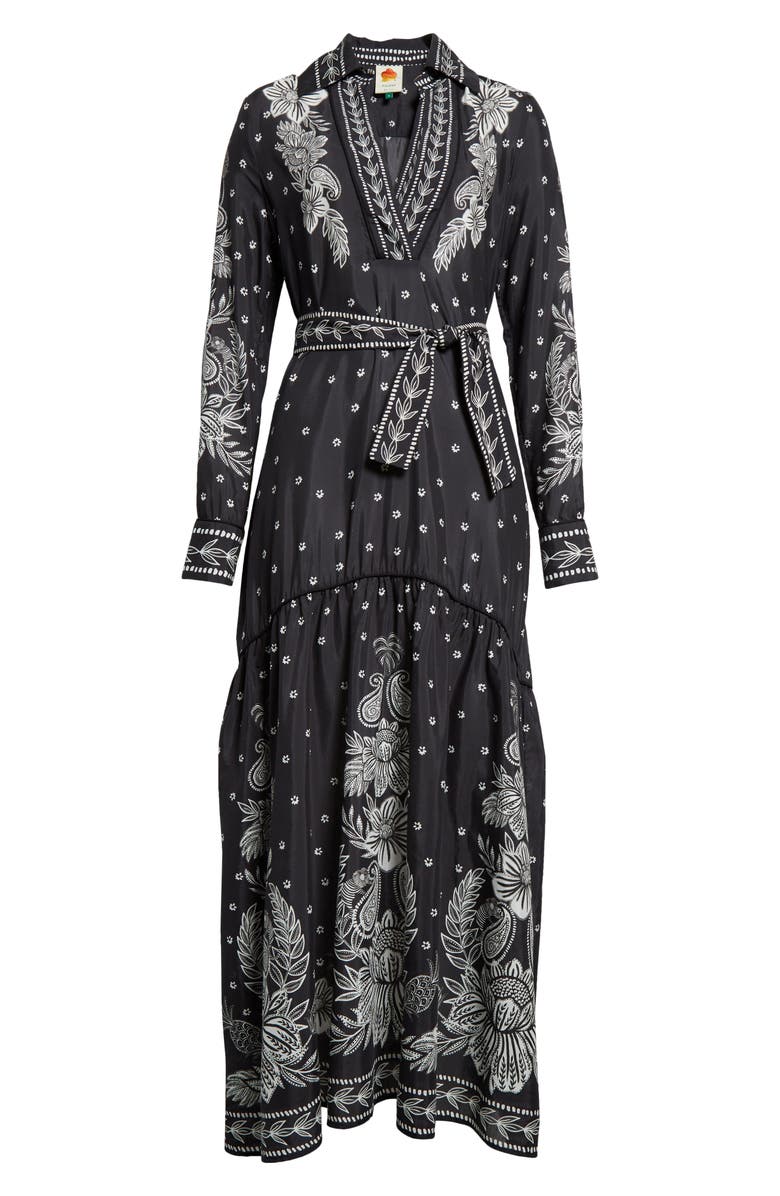 FARM Rio Paisley Bloom Long Sleeve Dress, Alternate, color,