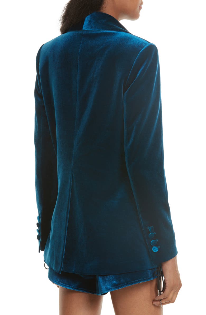 Self-Portrait Velvet Blazer, Alternate, color, 