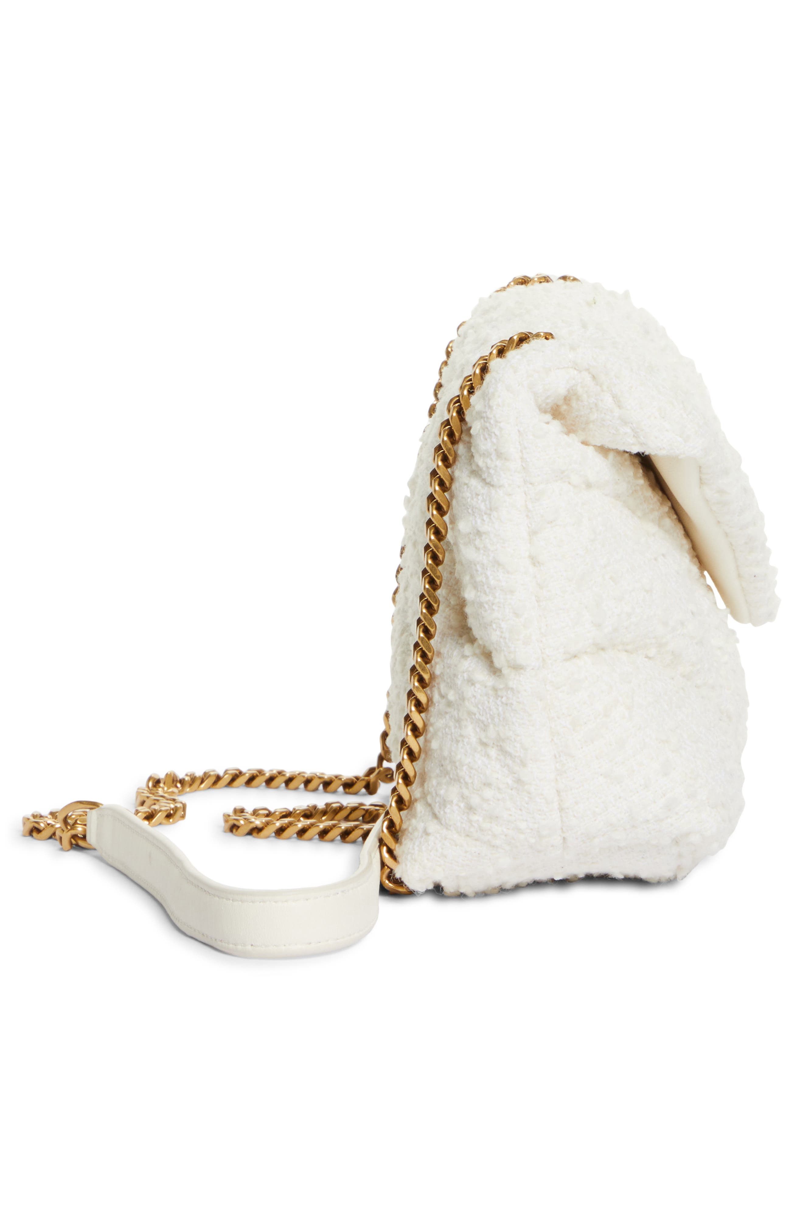 Toy Lou Bouclé Puffer Bag, Alternate, color, CRAIE/ CRAIE