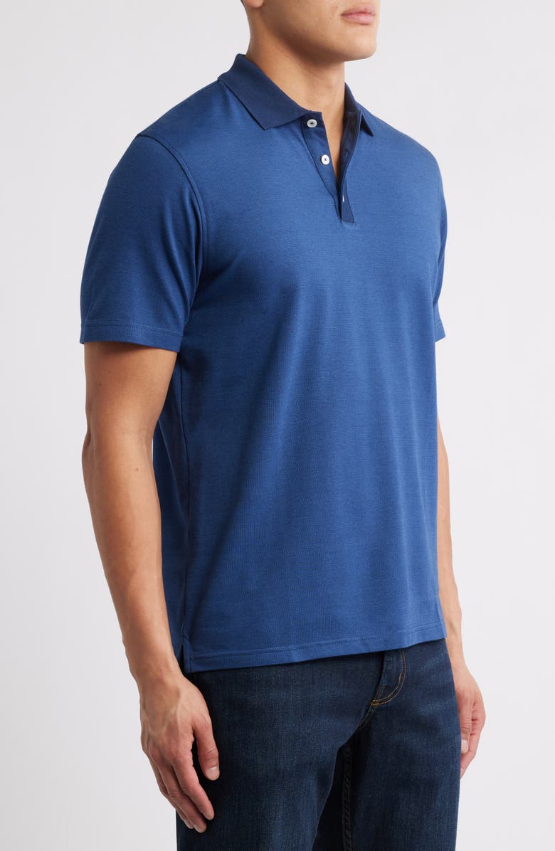 Peter Millar Barnes Bird's Eye Cotton & Modal Polo, Alternate, color, Navy