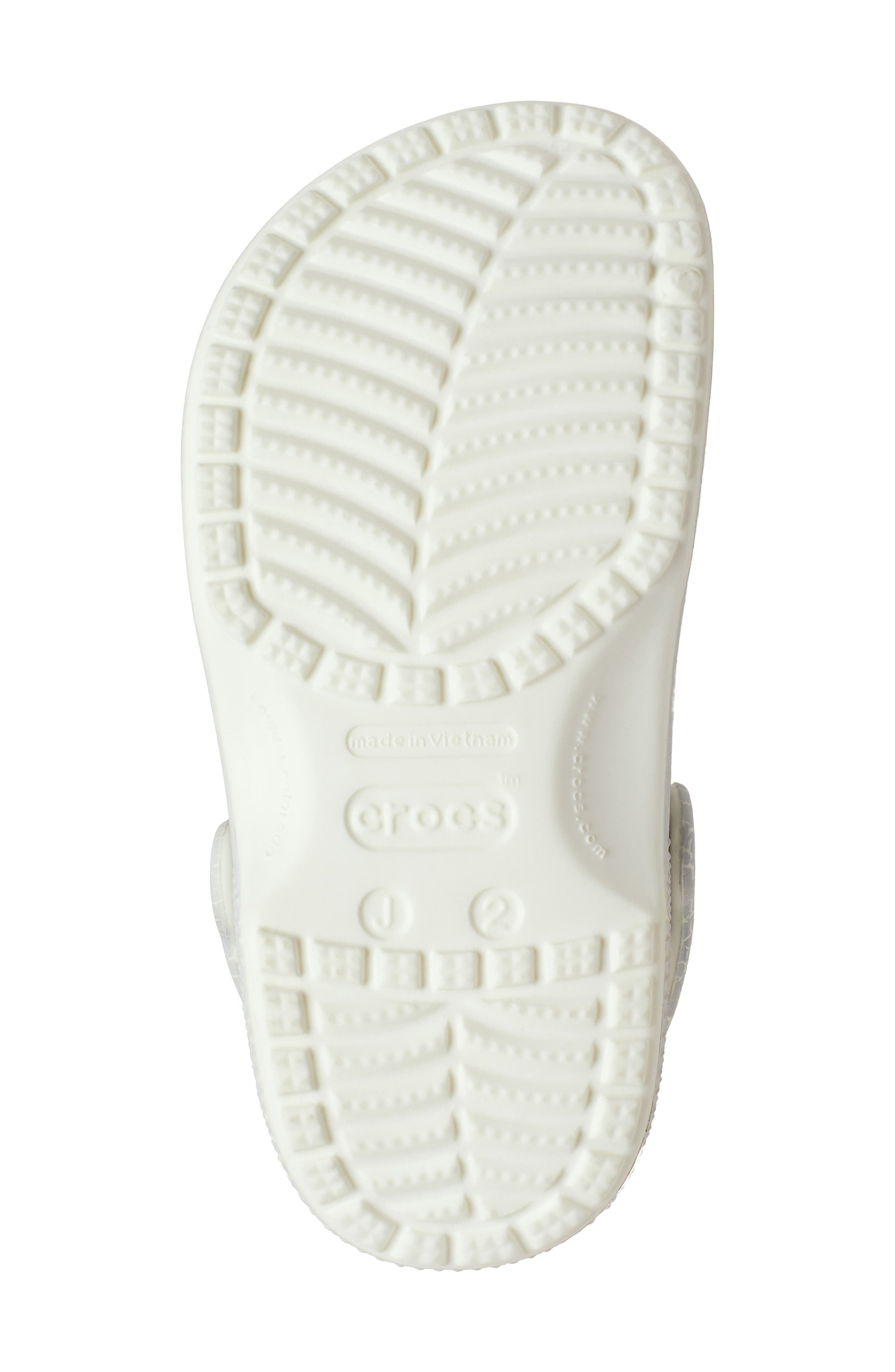 CROCS Kids Classic Crackle Glow in the Dark Clog, Alternate, color, Moon Crackle