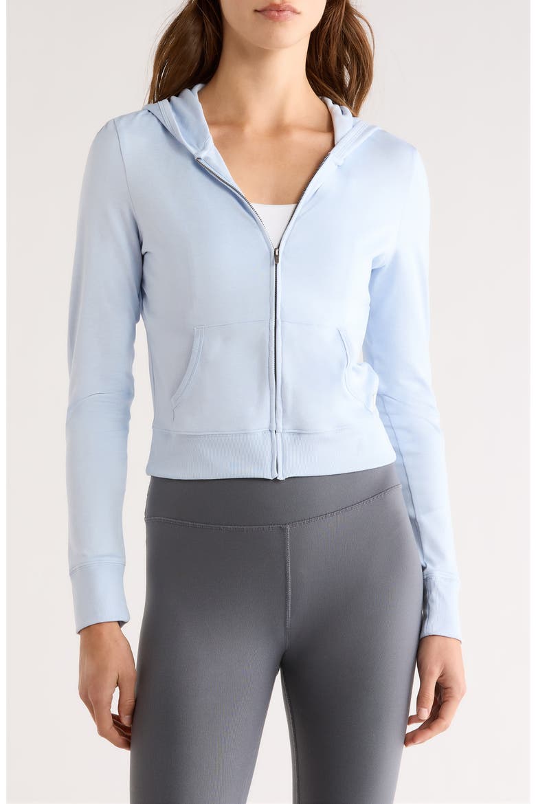 Halo Mini Full Zip Hoodie, Alternate, color, SOFT SKY HEATHER