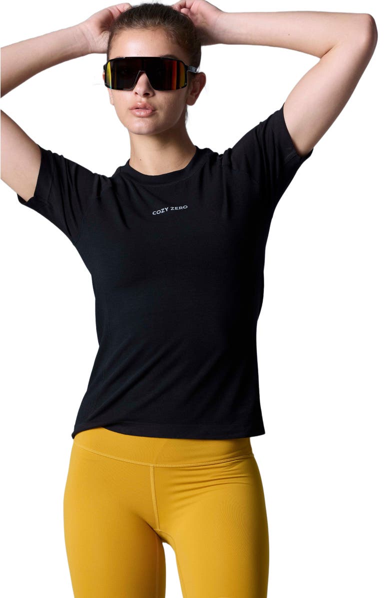COZY ZERO Tech Merino Light Weight Daily Tee, Alternate, color, Black