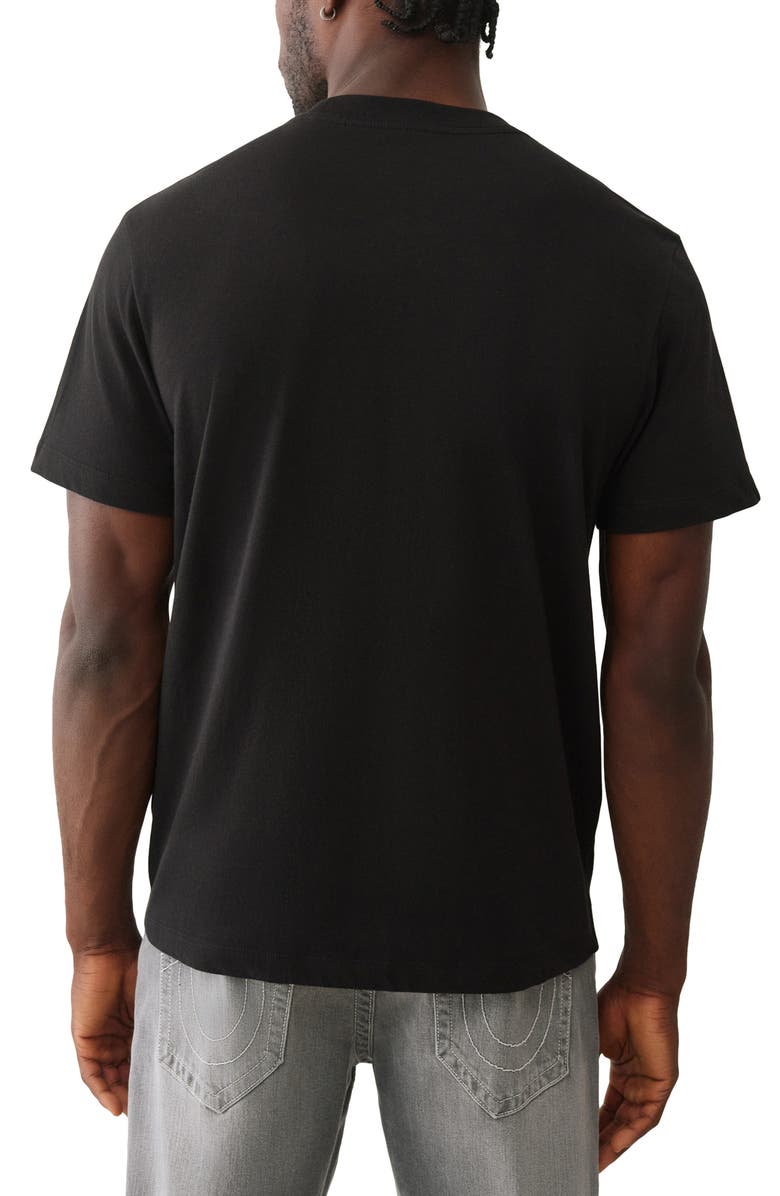 True Religion Buddha Arch Logo Graphic T-Shirt, Alternate, color, Jet Black