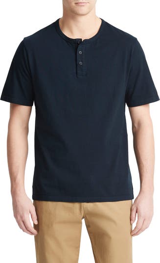 Vince Garment Dyed Short Sleeve Henley | Nordstrom