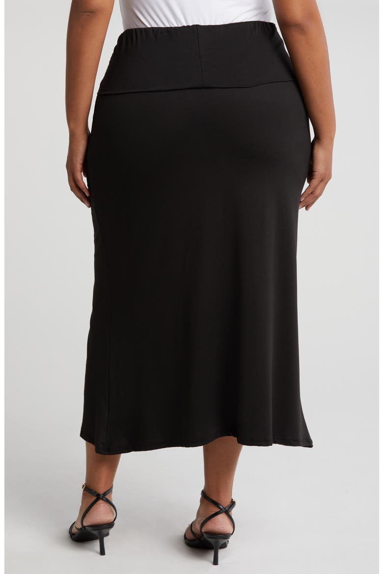 Comfortable Foldover Skirt, Alternate, color, BLACK