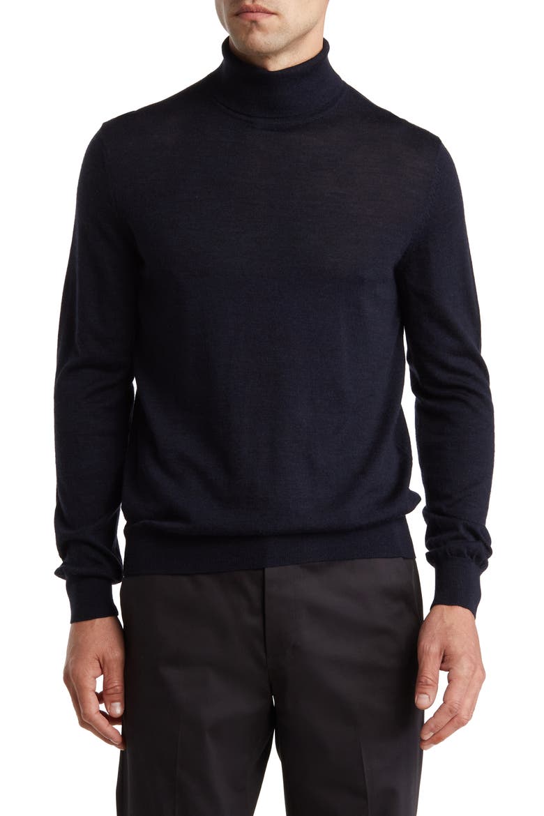 Merino Wool Turtleneck Sweater, Main, color, NVY
