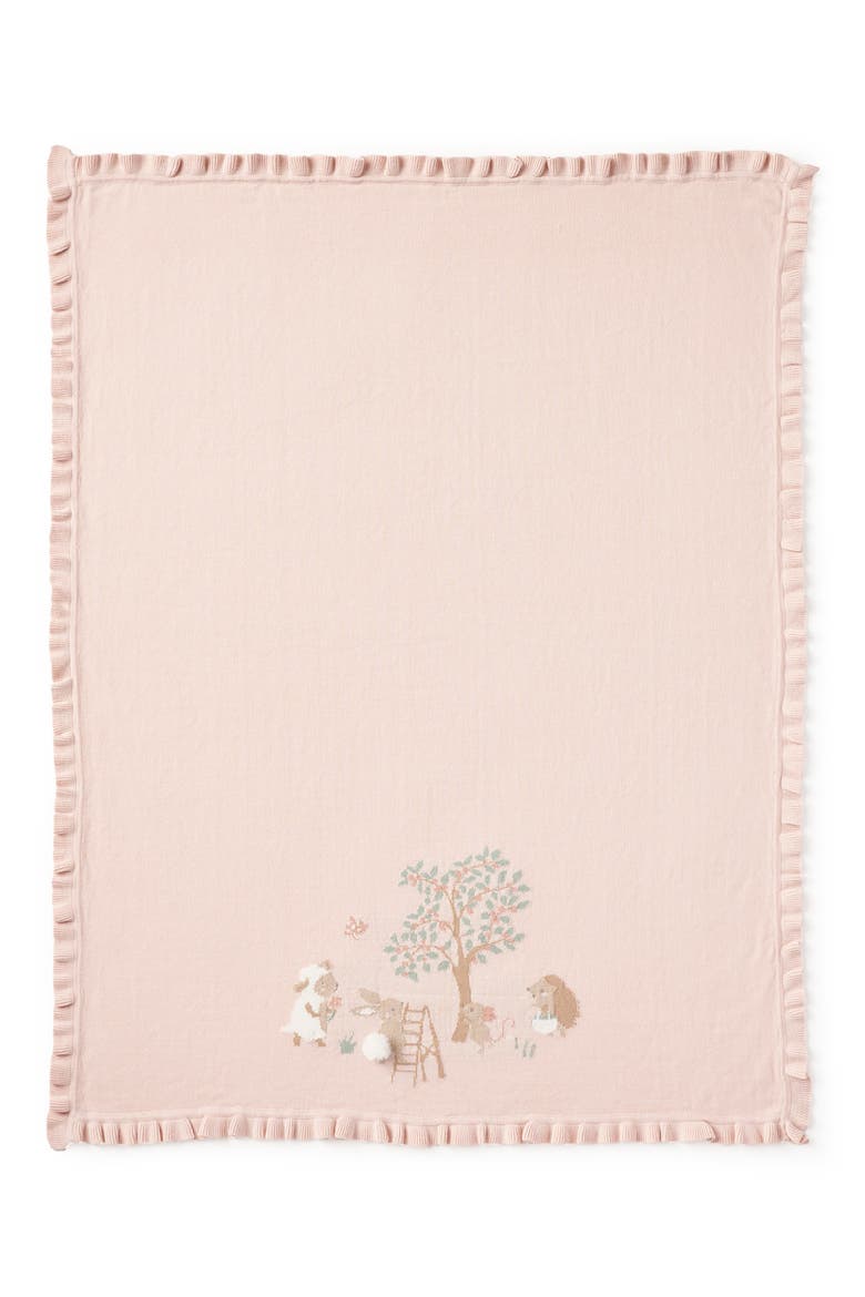 Garden Picnic Cotton Knit Blanket, Alternate, color, PINK