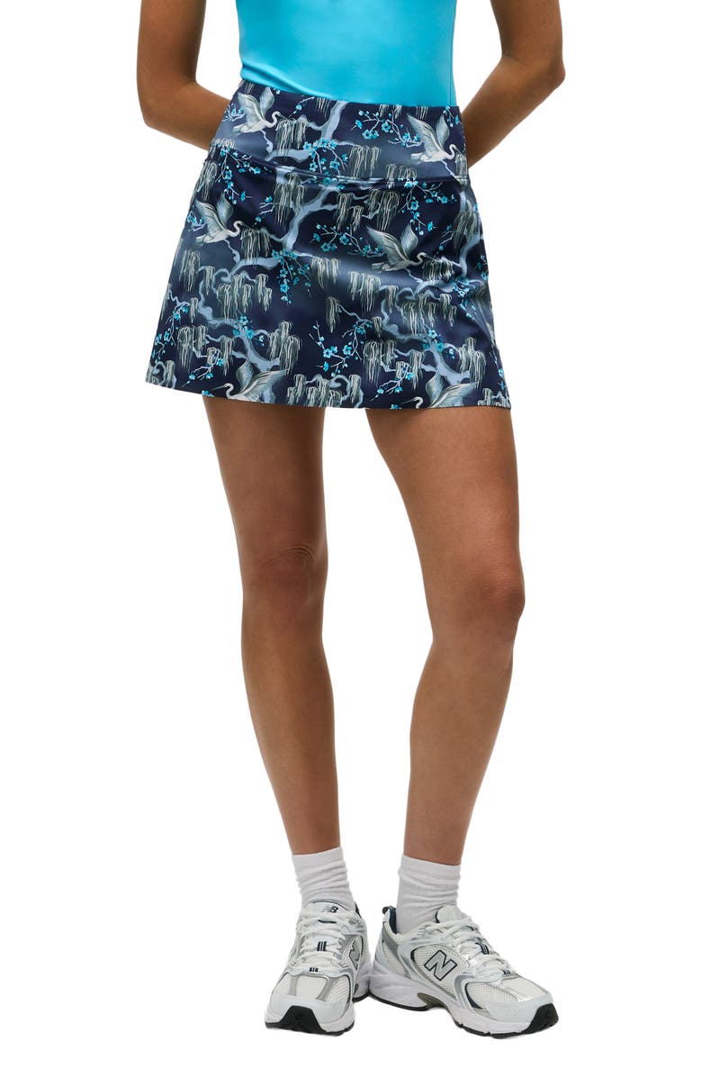 Greyson Shadow Flight Performance Miniskirt, Main, color, Maltese Blue