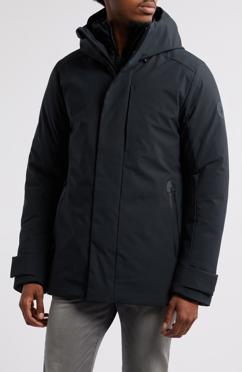 Save The Duck Wilder Bib Inset Water Repellent Hooded Parka, Alternate, color,