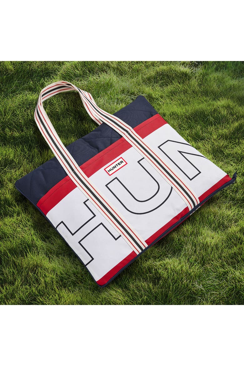 Outdoor Blanket, Alternate, color, Hunter Stripe