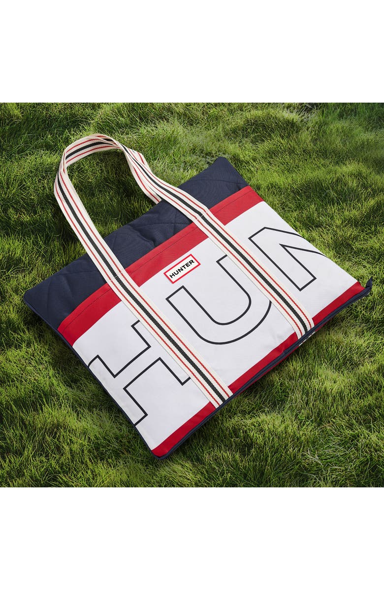 Hunter Outdoor Blanket, Alternate, color, Hunter Stripe