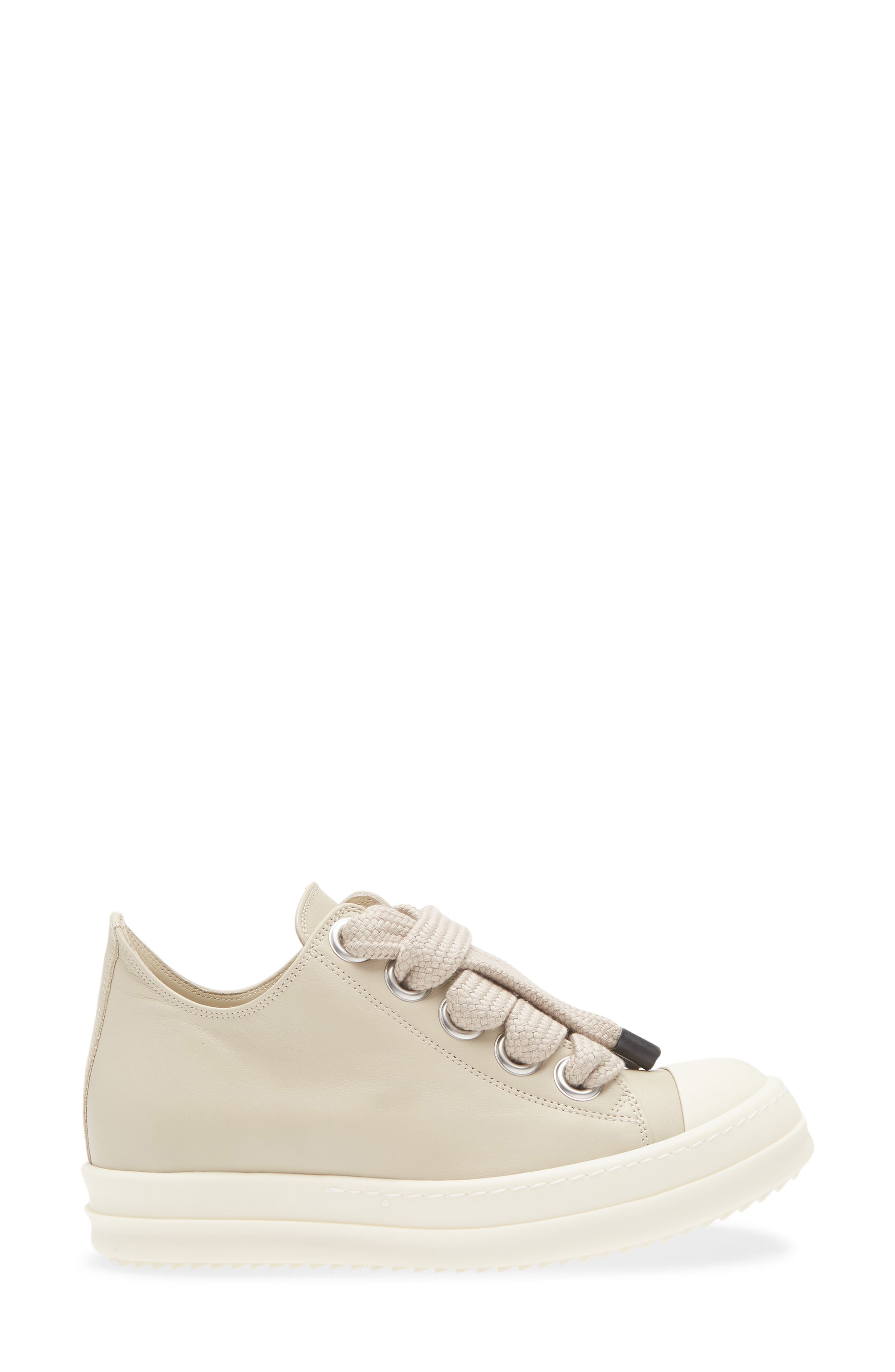 Rick Owens Jumbo Lace Low Top Sneaker, Alternate, color, Sand/ Milk/ Milk
