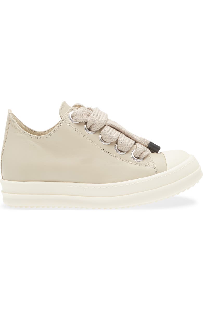 Rick Owens Jumbo Lace Low Top Sneaker, Alternate, color, Sand/ Milk/ Milk