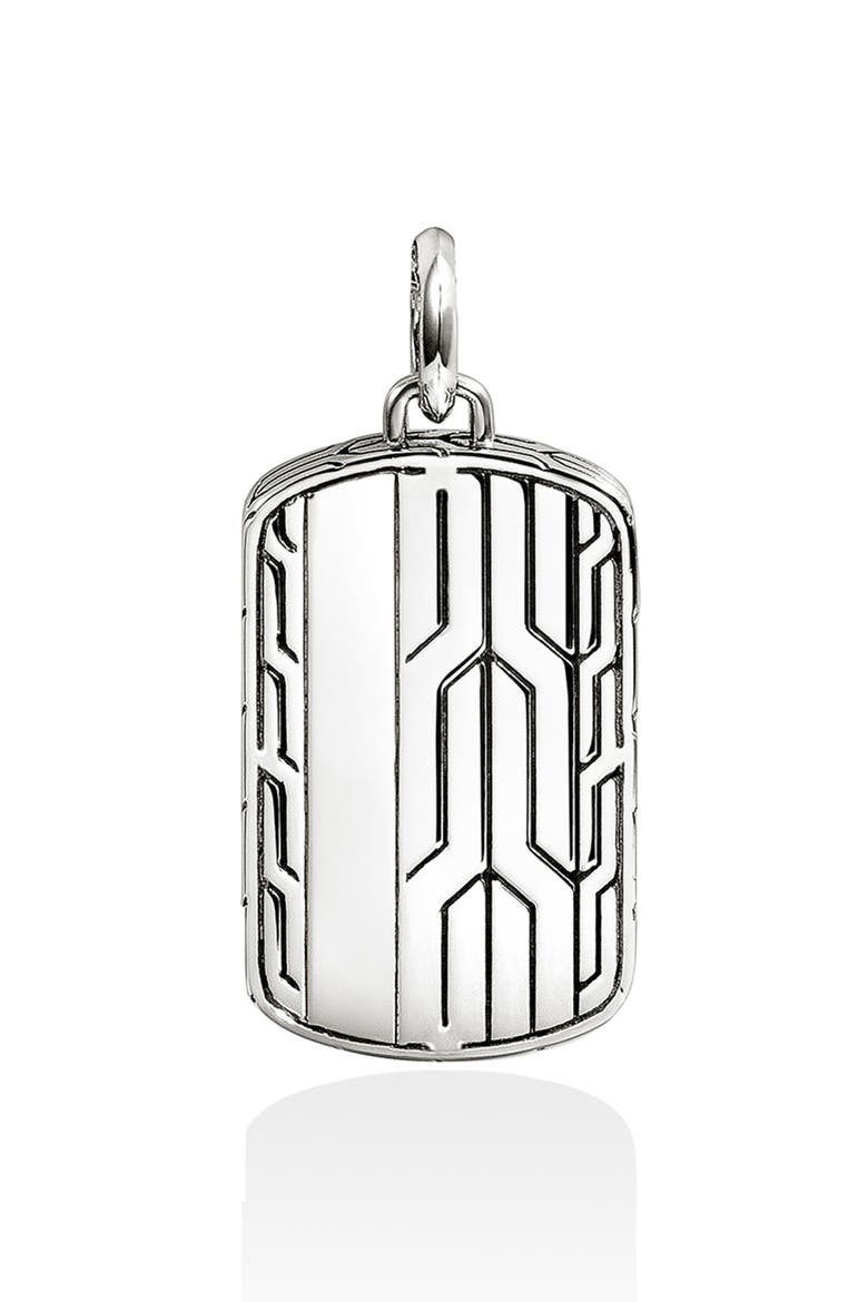 Icon 50 Tag Pendant, Alternate, color, SILVER