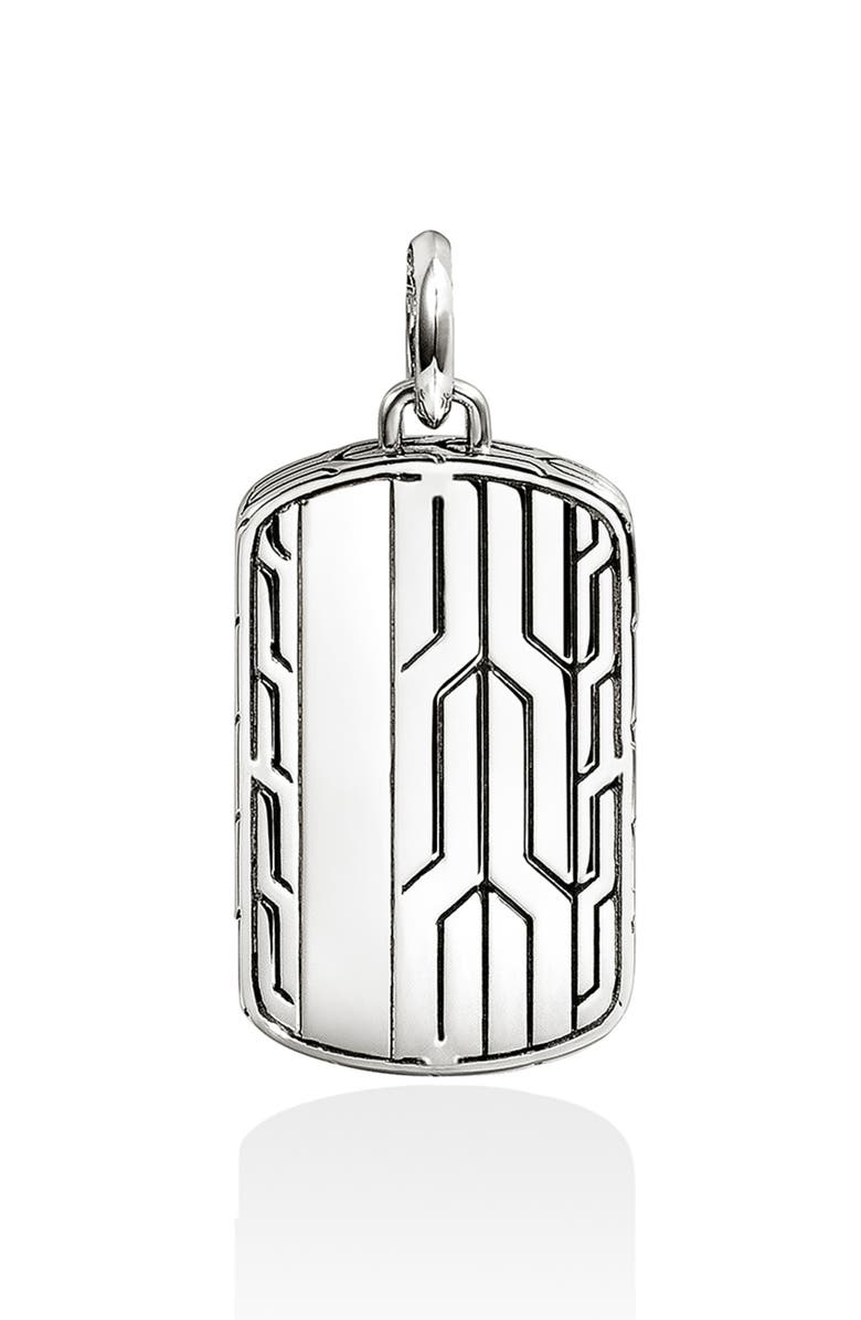 John Hardy Icon 50 Tag Pendant, Alternate, color, Silver