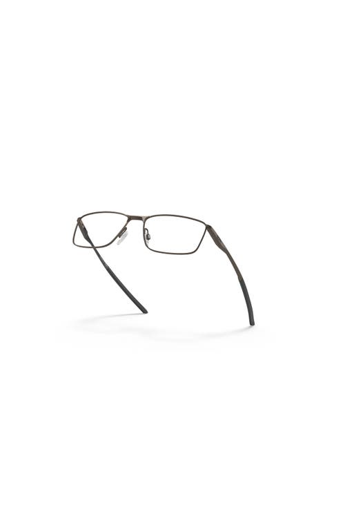 Oakley 55mm Rectangle Optical Glasses In Brown
