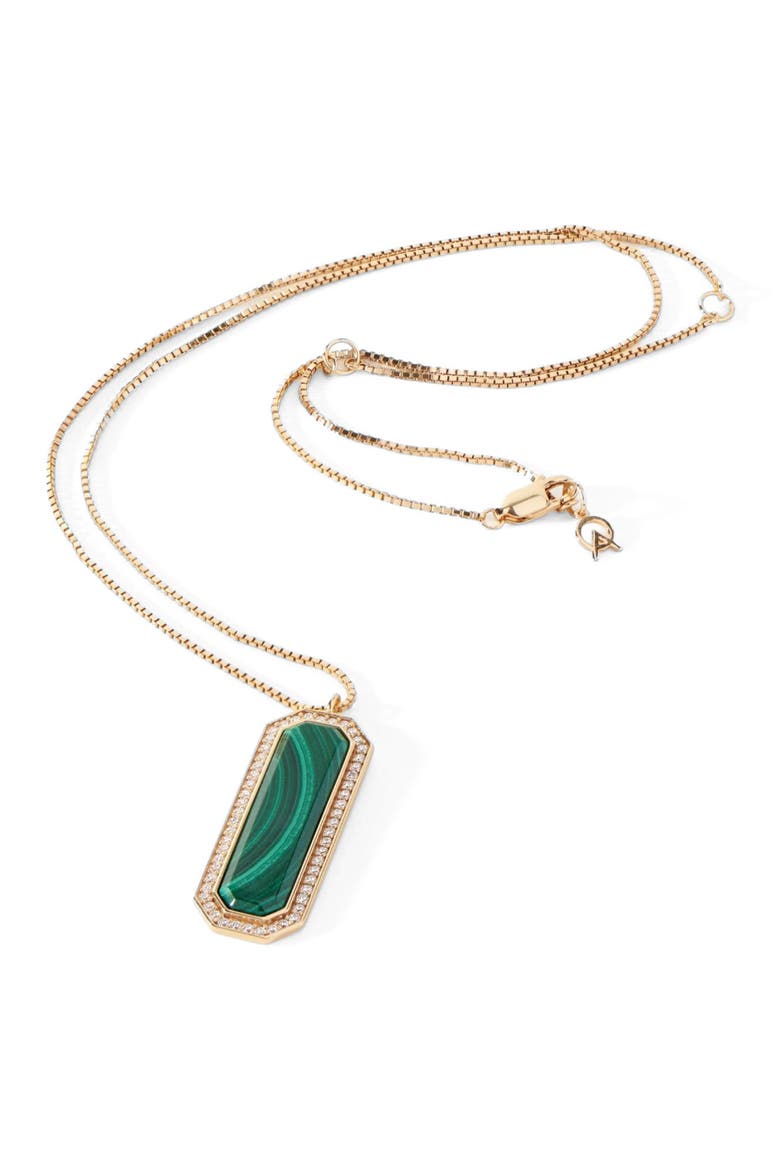 The Vial Necklace, Alternate, color, Malachite