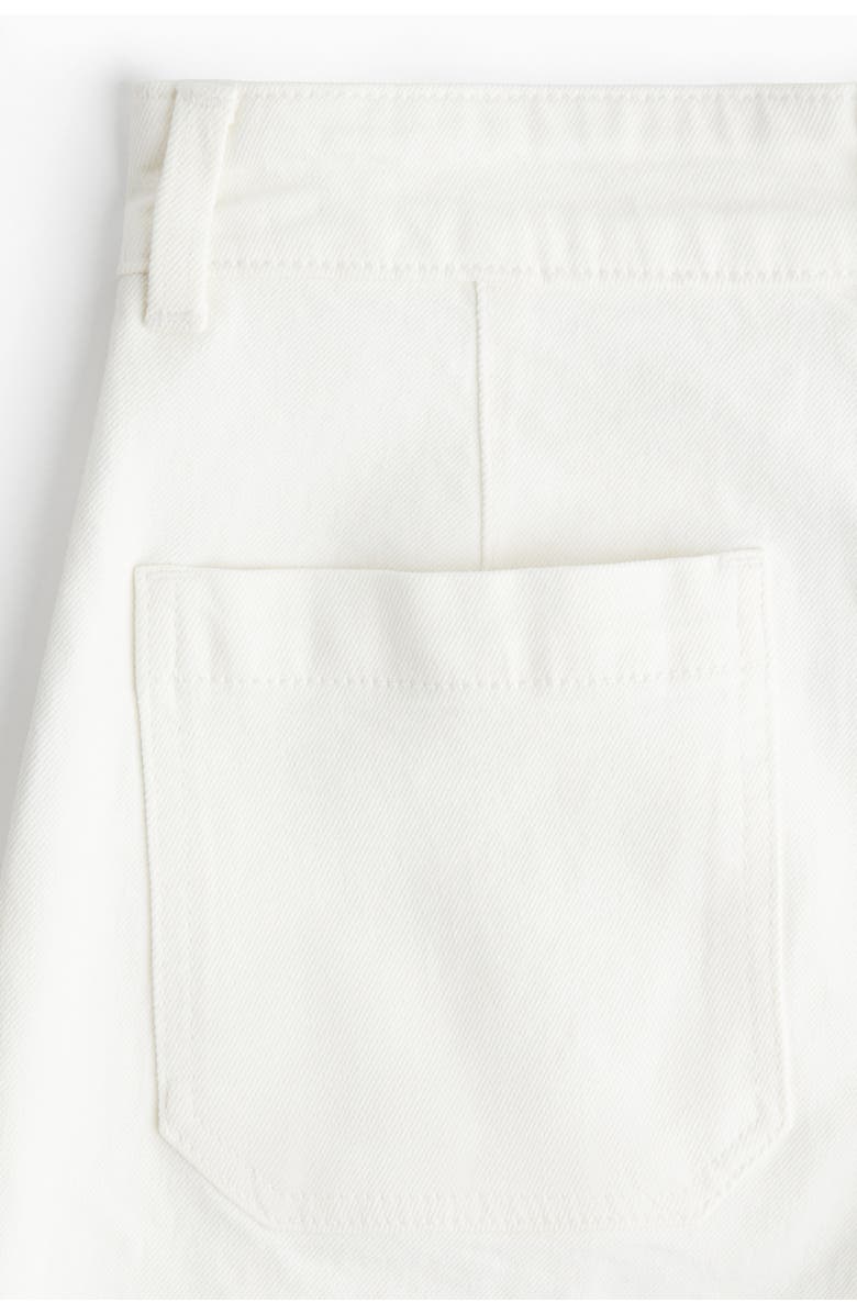 H&M Wide High Ankle Jeans, Alternate, color, White