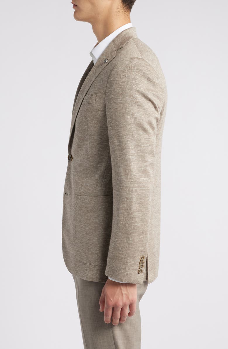 Jack Victor Hartford Wool & Silk Blend Piqué Sport Coat, Alternate, color, Sand