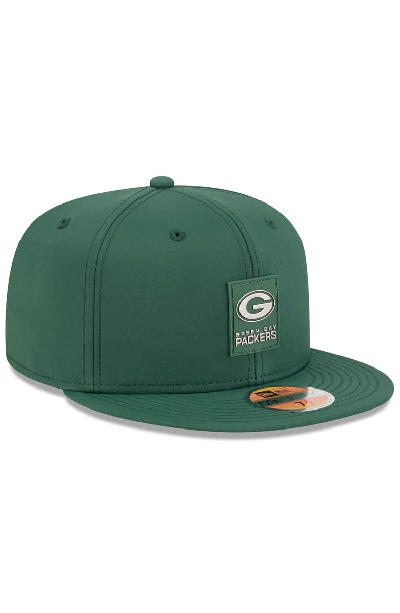 New Era Men's New Era Green Green Bay Packers 2025 Sideline 59FIFTY Fitted Hat, Alternate, color, Green