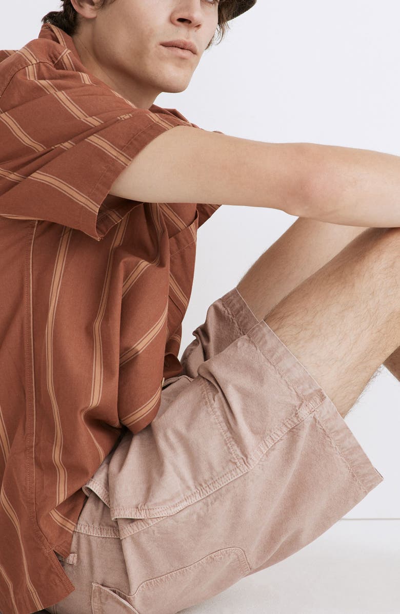 Madewell Sun Faded Chino Shorts, Alternate, color, Vintage Petal